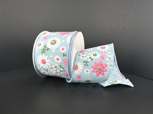 Lt Blu Lin/Sprng Flwr Explosion, 2.5"X10Y 42620-40-04 - DecoExchange®