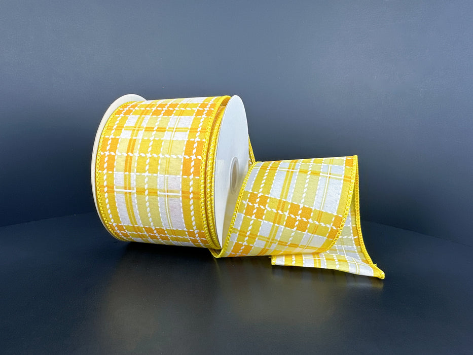 Wht Stn/Shades Of Ylw Charlie Pld, 2.5"X10Y 42630-40-22 - DecoExchange®