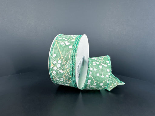 Sage Lin/Glit Baby'S Breath, 1.5"X10Y 42631-09-52 - DecoExchange®