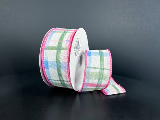 Sage-Pnk-Lt Blu Wtrclr Tuttola Pld, 1.5"X10Y 42636-09-06 - DecoExchange®