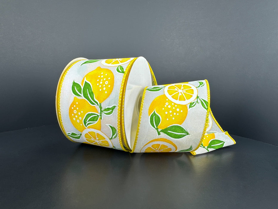 Wht Lin/Big Lemons, 2.5"X10Y 42645-40-22 - DecoExchange®