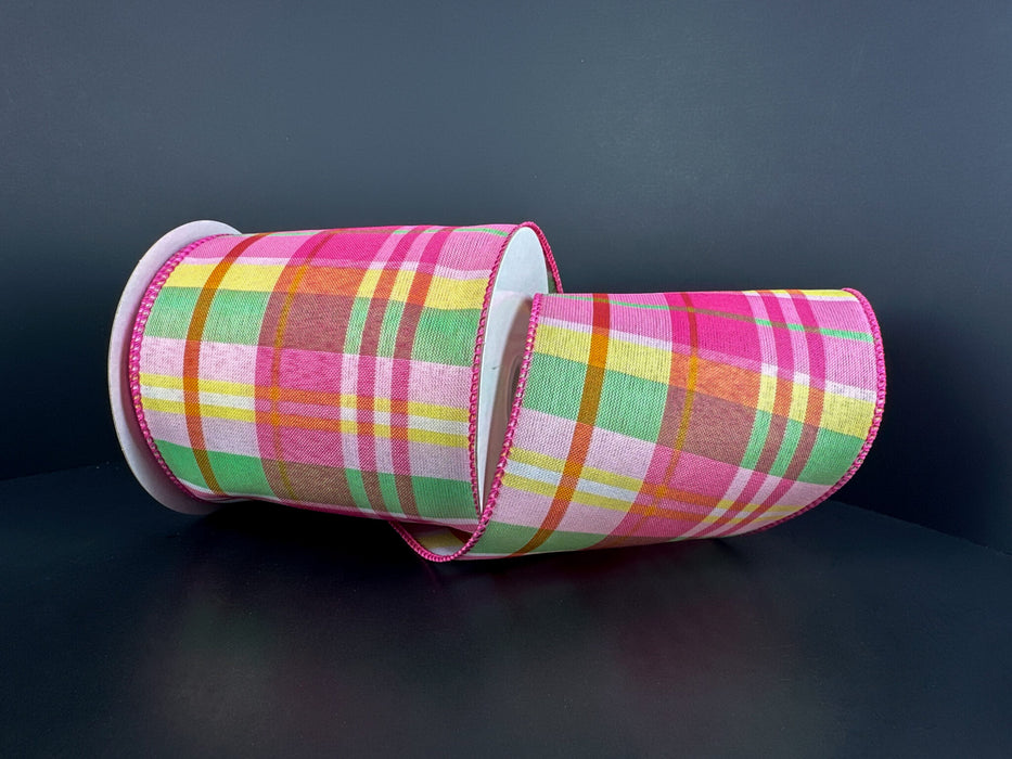 Hot Pnk-Mint-Lt Ylw-Pnk Posey Pld, 4"X10Y 42646-04-28 - DecoExchange®