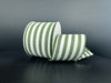 Fern Grn Lin/Thick Wht Cabana Strp, 2.5"X10Y 42661-40-08 - DecoExchange®