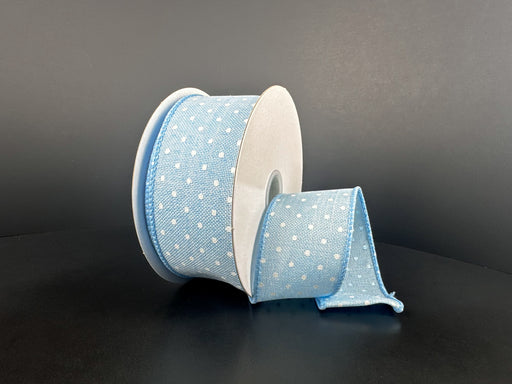 Lt Blu Lin/Wht Swiss Dots, 1.5"X10Y 42675-09-45 - DecoExchange®