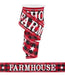2.5"X10YD Farmhouse on Woven Black/Red/White RGF1038CM