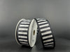 Black Satin With White Stripes And Line Edge Ribbon, 1.5 Inches X 10 Yards 46425-09-21 - DecoExchange®