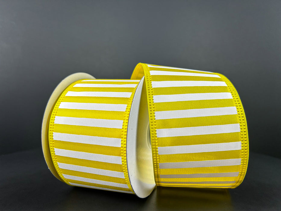 Ylw Stn-Wht Strps/Lm Edg, 2.5"X10Y 46425-40-22 - DecoExchange®