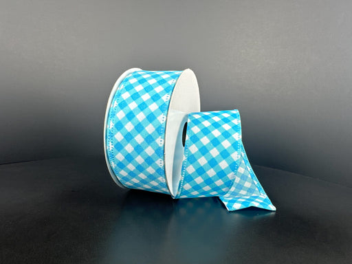 Aqua Diag Gingham, 1.5"X10Y 46618-09-39 - DecoExchange®
