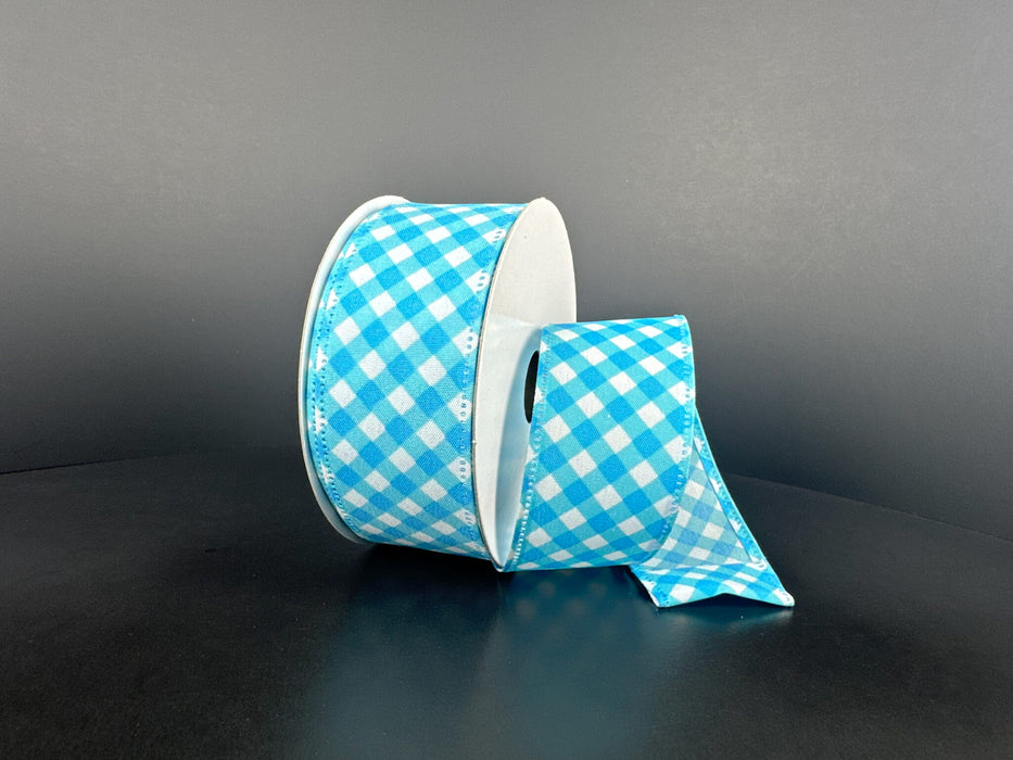 Aqua Diag Gingham, 1.5"X10Y 46618-09-39 - DecoExchange®