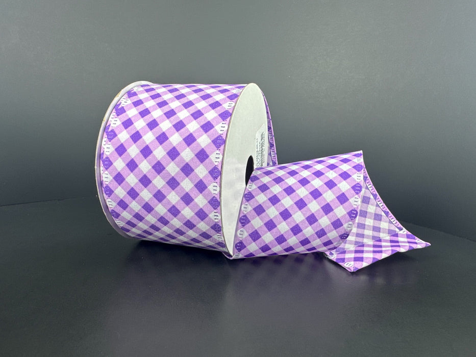 Purp-Lav Diag Gingham, 2.5"X10Y 46618-40-11 - DecoExchange®