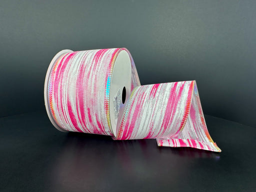 Wht Stn/Wht-Fuch Mtlc Brush Ombre, 2.5"X10Y 46627-40-44 - DecoExchange®