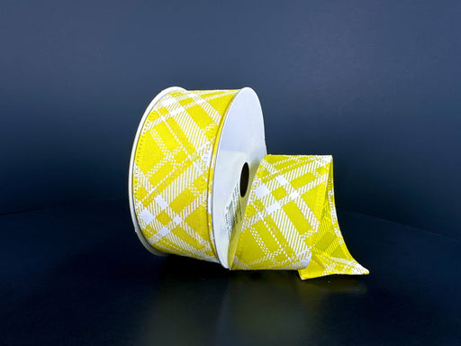 Daff Stn/Wht-Irid Argyle Pld, 1.5"X10Y 46629-09-22 - DecoExchange®