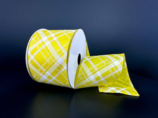 Daff Stn/Wht-Irid Argyle Pld, 2.5"X10Y 46629-40-22 - DecoExchange®