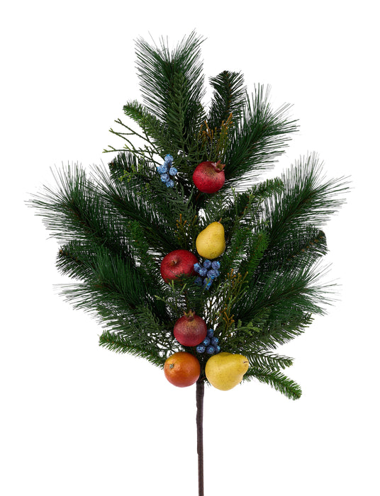 25" Della Robbia Mix Pine Spray X21 Green/Red/Yellow/Blue/Org XX5003 - DecoExchange®