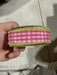 1“ x 10yds gingham check lime back, hot pink white - DecoExchange®