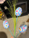 Fabric Daisy Egg Pick X 3 H18 63003BL - DecoExchange®