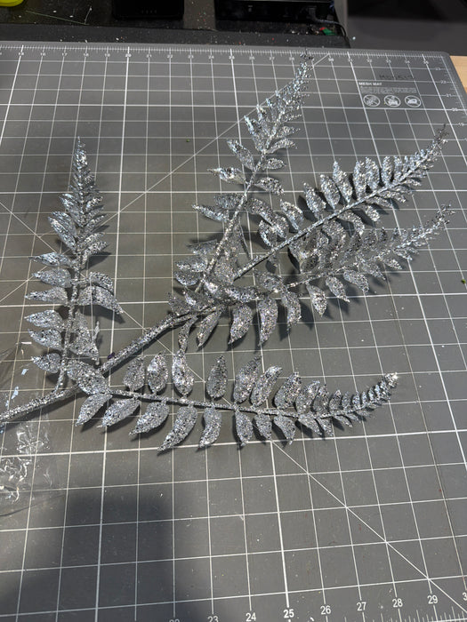 Christmas Fern Spray Silver 68692