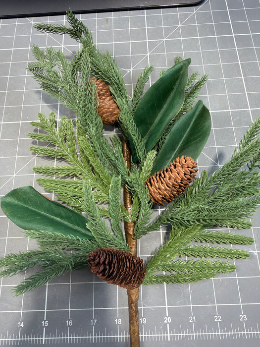 24" Pine & Cone Spray PA4373-GRN