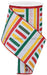 4X10Yd Brush Stroke Stripes White/Yellow/Green/Red Rgc13168R Ribbon