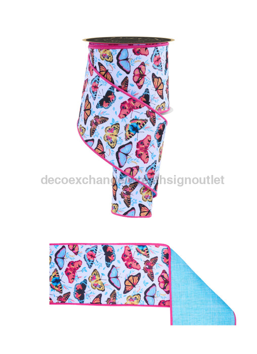 4’’X10Yd Butterflies/Fused Multi LX1009RT Ribbon