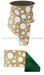 4’’X10Yd Giant Multi Polka Dots/Fused White/Gold/Emerald LX324006 ribbon