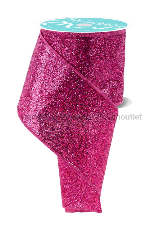 4"X10Yd Laser Glitter Fuchsia RGF153407 - DecoExchange