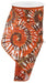 4"X10Yd Multi Color Tie Dye/Diagonal Ivory/Rust/Dark Orange/Tan Brown RGE1236K7 - DecoExchange