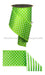 4’’X10Yd Polka Dot/Stripe/Fused Fresh Green/White LX3057LT Ribbon