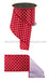 4’’X10Yd Small Polka Dot/Fused Red/White LX3044W7 Ribbon