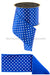 4’’X10Yd Small Polka Dot/Fused Royal Blue/White Lx303225 Ribbon