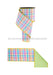 4’’X10Yd Watercolor Plaid/Fused Multi Lx1020Rt Ribbon