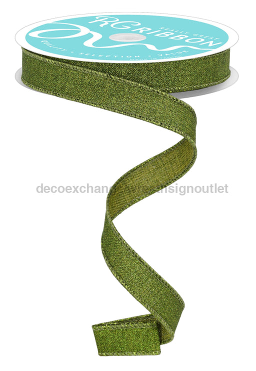 5/8’’X10Yd Fine Glitter On Royal Moss Green Rgf109652 Ribbon