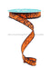 5/8’’X10Yd Glitter Mini Leaf Vines Orange/Black Rgf1394P2 Ribbon