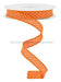 5/8X10Yd Raised Swiss Dots On Royal New Orange/White Rge1776Hw Ribbon