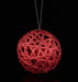 5" Glitter Lattice Ball Red Xy582524 - DecoExchange