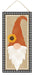 12.5"H x 6"L Fall Gnome W/CHECK Border Wht/Blk/Orng/Beige/Brn AP702102