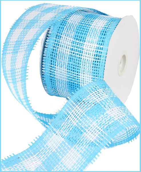 4"X20YD Woven Check Paper Mesh Blue/White RR700242