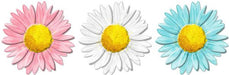 12"DIA METAL/EMBOSSED Daisy 3 Asst: White/Pink/Robin MD066099