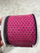 2.5"X10Yd Glitter Swiss Dots Fuchsia/Black RGH132083 - DecoExchange