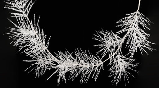 55" Foil Pine Garland White Iridescent Xx0882 - DecoExchange