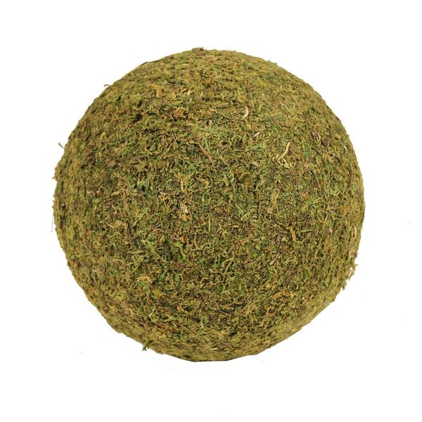 3.5"DIA Moss Covered Ball Ornament New Green TB520909