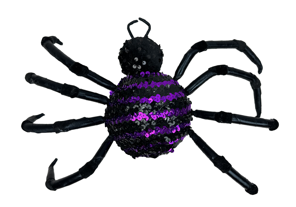 Sequin Spider 7.5" 57251PUBK - DecoExchange®