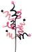 Curly Ball Spray x 9 H26 Pink/Black 57363PKBK