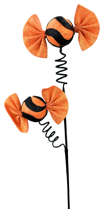 Glitter Candy Spray x 2 H23xW5.5 Orange 57365OR