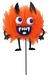 Furry Monster Spray H21xW9xD2.5 Orange 57376OR
