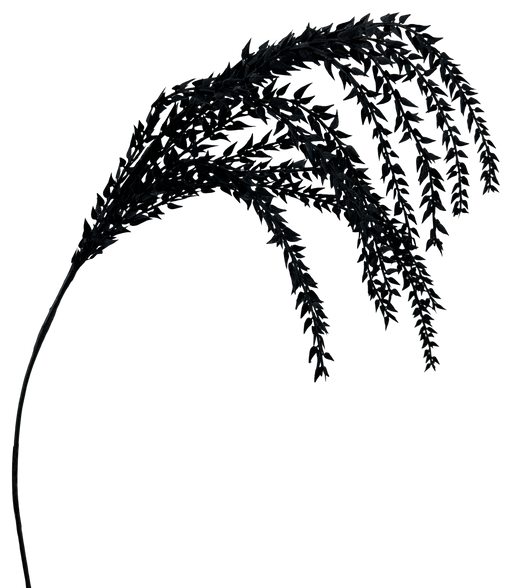 Plastic Flocked Draping Leaves Spray 40in 57492BK