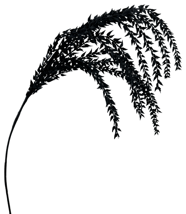 Plastic Flocked Draping Leaves Spray 40in 57492BK