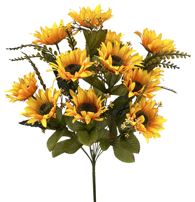 Sunflower Bush x 12 H19 Gold/Yellow 57525GDYW