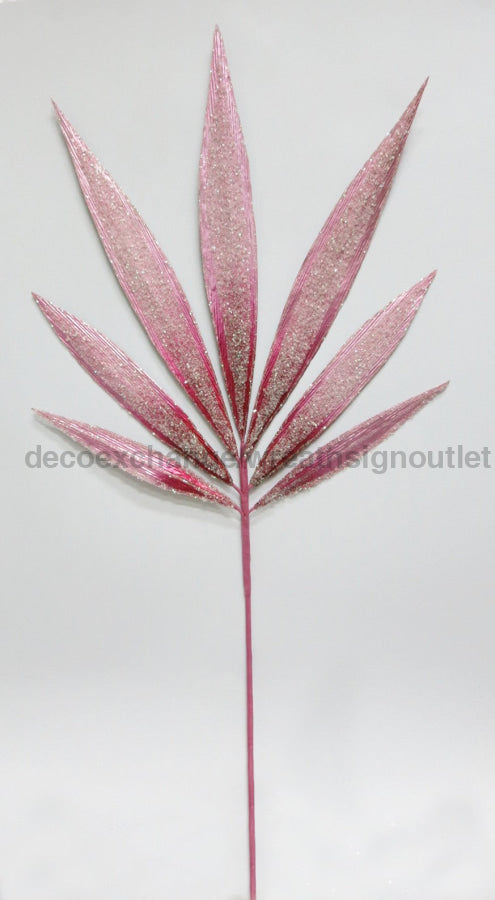 58.5Cm Palmetto Lvs Pick Rose/Burgundy/Mauve Get-151220