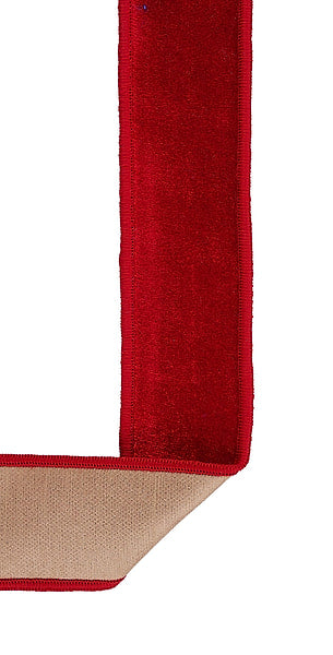 1.5" X 10YD Velvet/Dupioni Fused Red/Gold LX4037C9
